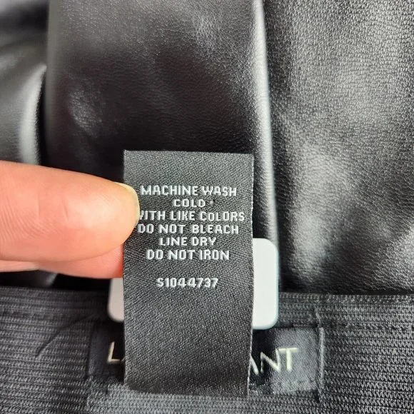 Lane Bryant Skirt Womens 22 Black Faux Leather A Line Plus Size Flare Cocktail - Picture 10 of 10